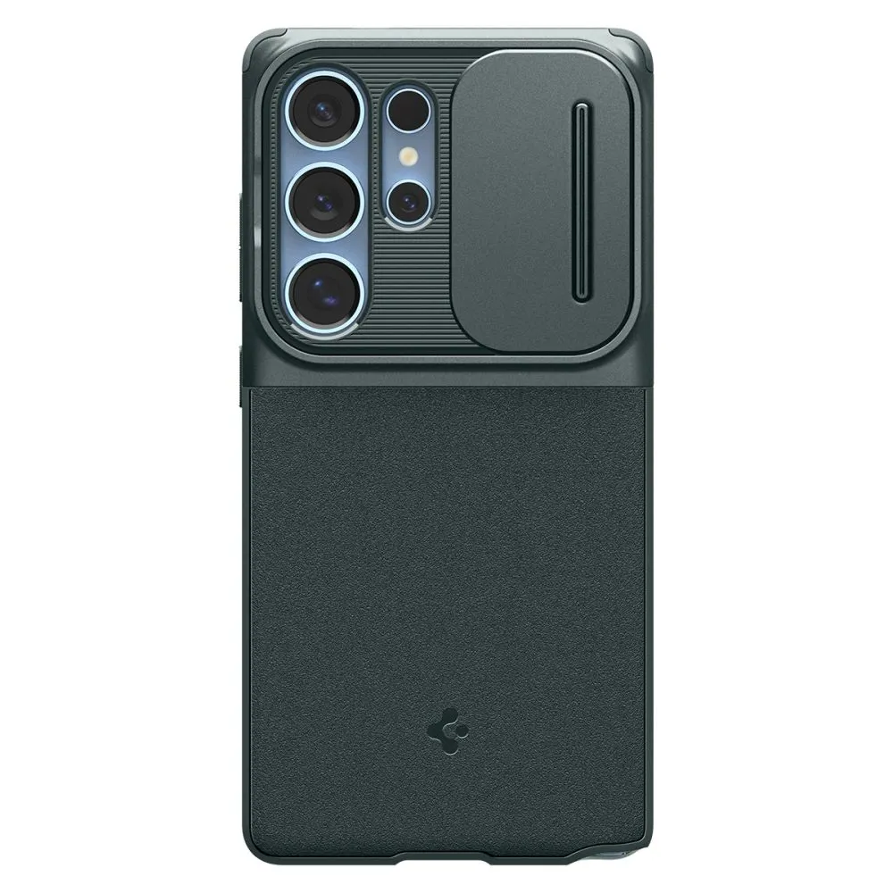 Samsung Galaxy S25 Ultra dėklas žalia SPIGEN OPTIK ARMOR