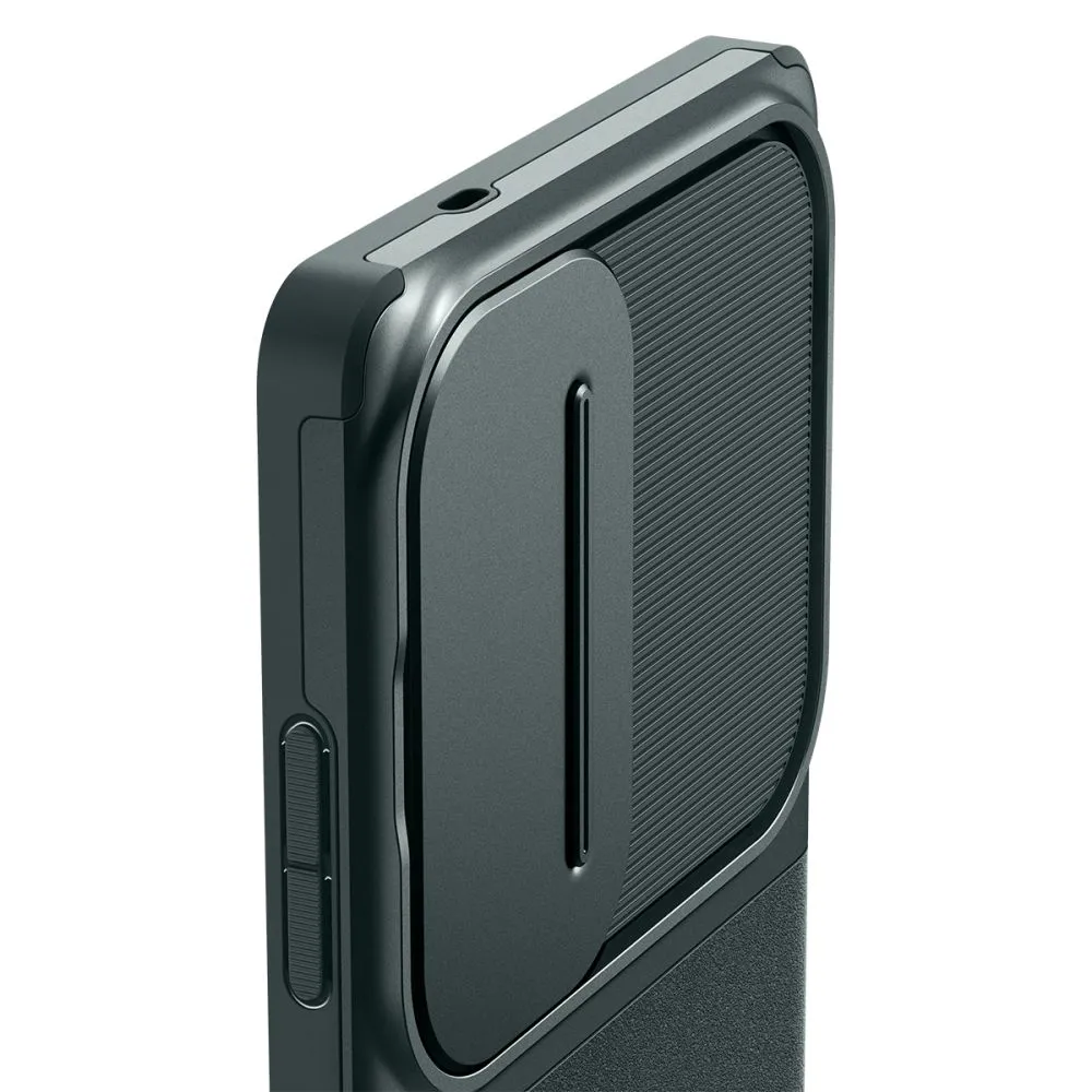 Samsung Galaxy S25 Ultra dėklas žalia SPIGEN OPTIK ARMOR