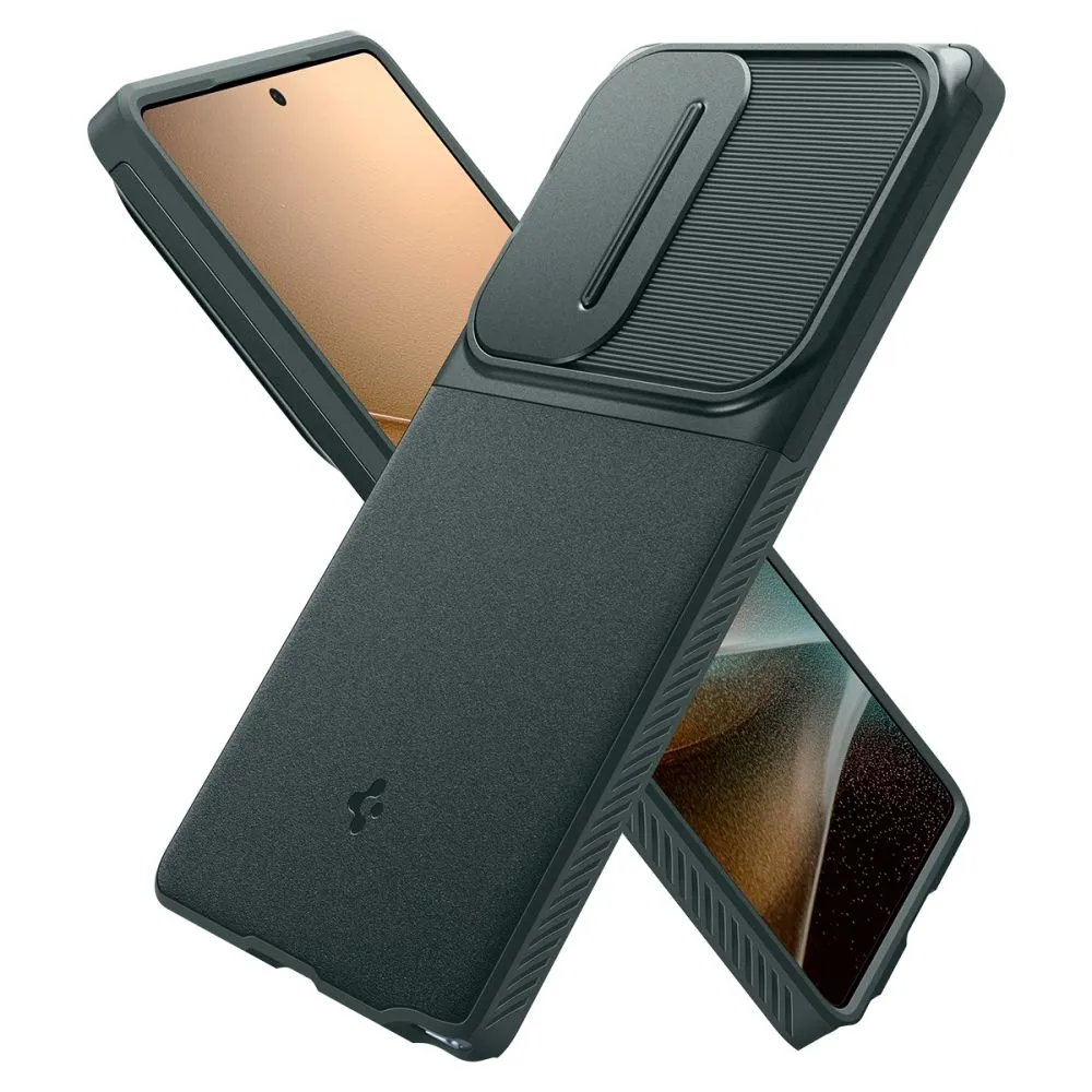 Samsung Galaxy S25 Ultra dėklas žalia SPIGEN OPTIK ARMOR