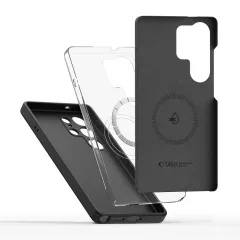 Samsung Galaxy S25 Ultra ümbris must TECH-PROTECT LIQUID SILICONE MAGSAFE