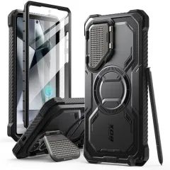 Samsung Galaxy S25 Ultra dėklas Juoda SUPCASE IBLSN ARMORBOX MAG MAGSAFE