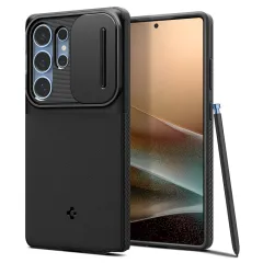 Samsung Galaxy S25 Ultra dėklas Juoda SPIGEN OPTIK ARMOR