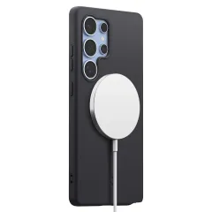 Samsung Galaxy S25 Ultra dėklas Juoda SPIGEN SILICONE FIT MAG MAGSAFE