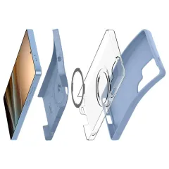 Samsung Galaxy S25 Ultra dėklas mėlyna SPIGEN SILICONE FIT MAG MAGSAFE