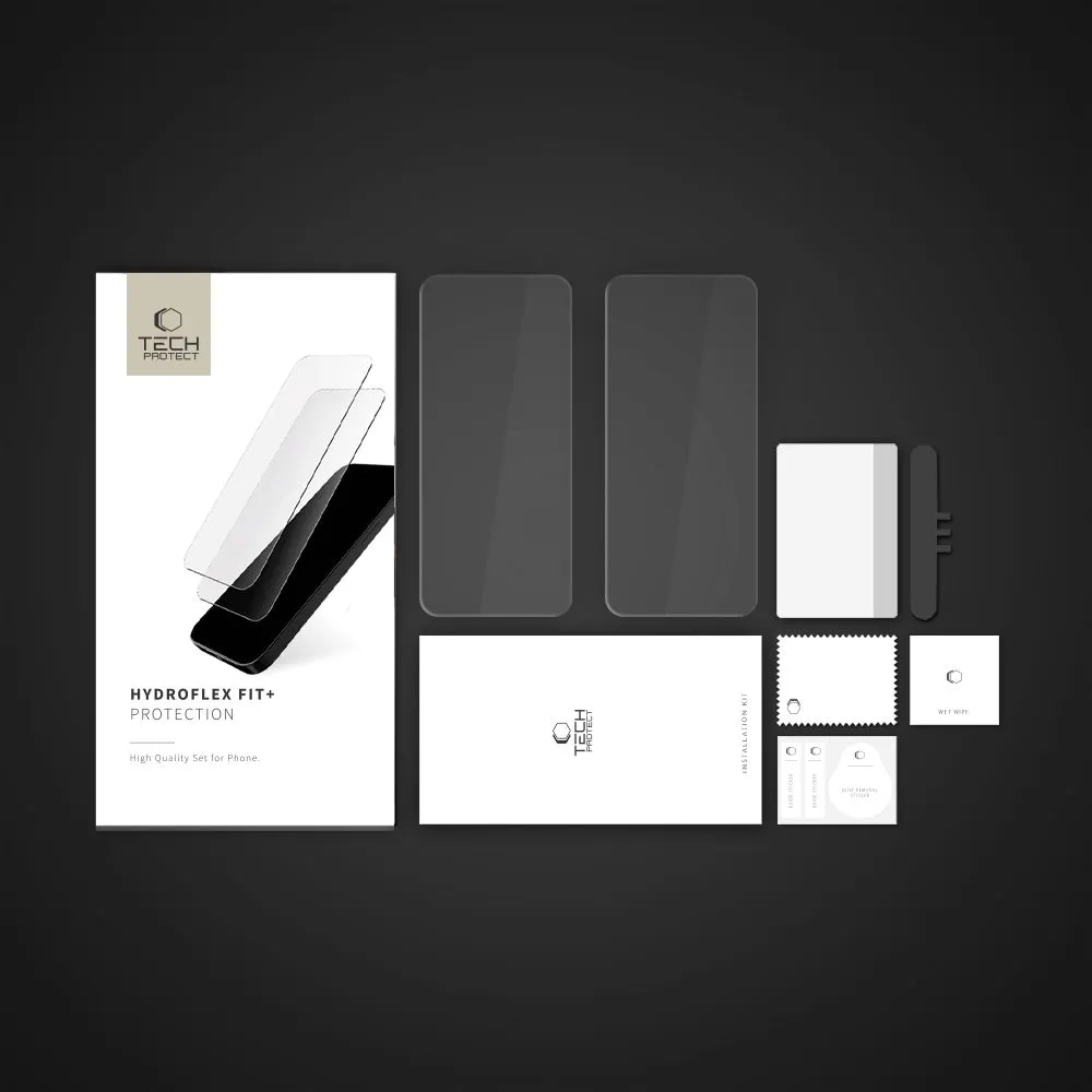 Xiaomi RedMi Note 14 Pro Plus 5G apsauginis stiklas TECH-PROTECT HYDROFLEX FIT+ 2-PACK