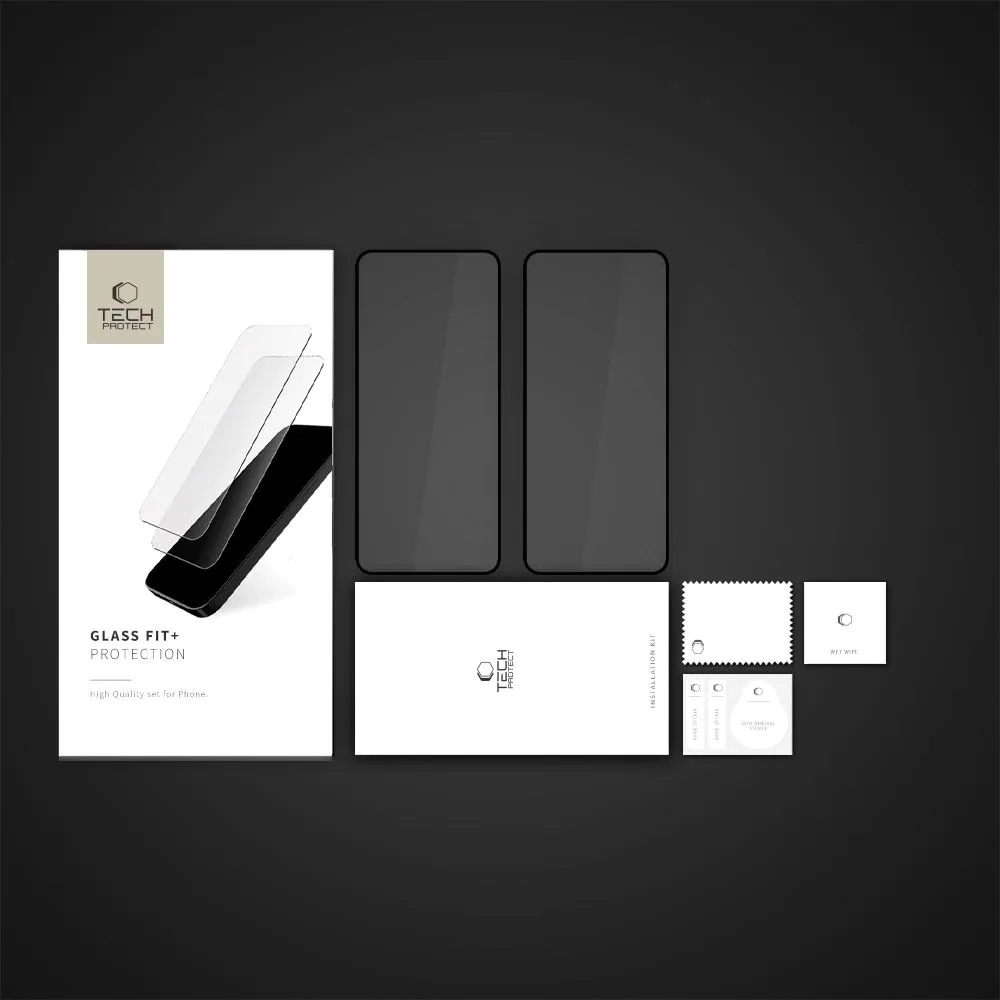 Xiaomi RedMi Note 14 5G skärmskydd TECH-PROTECT GLASS FIT+ 2-PACK