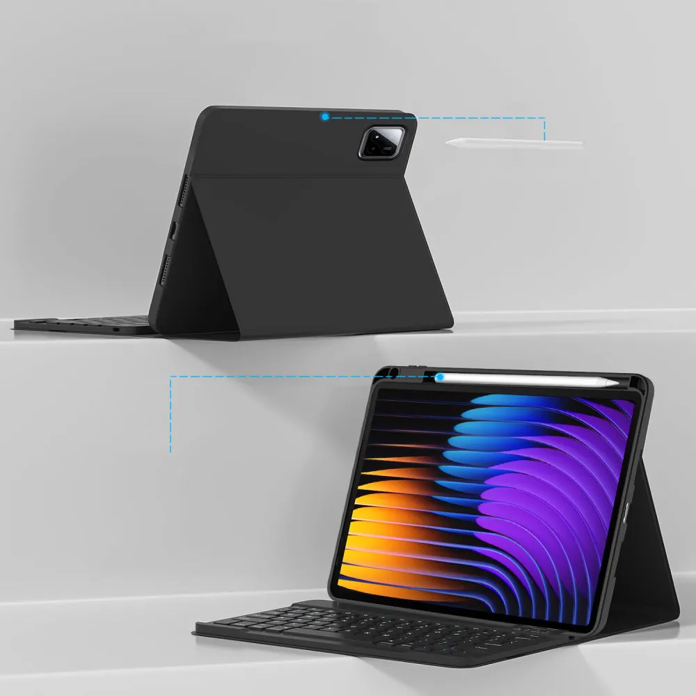 Xiaomi Pad 7/Pad 7 Pro чехол для планшетa черный TECH-PROTECT SC PEN + KEYBOARD