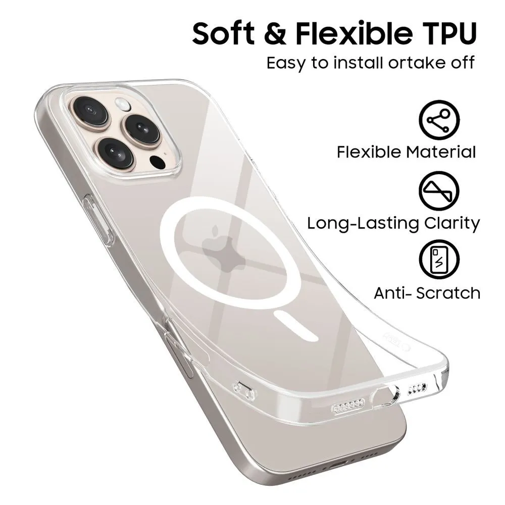 Apple iPhone 16e dėklas skaidrus TECH-PROTECT FLEXAIR MAGSAFE