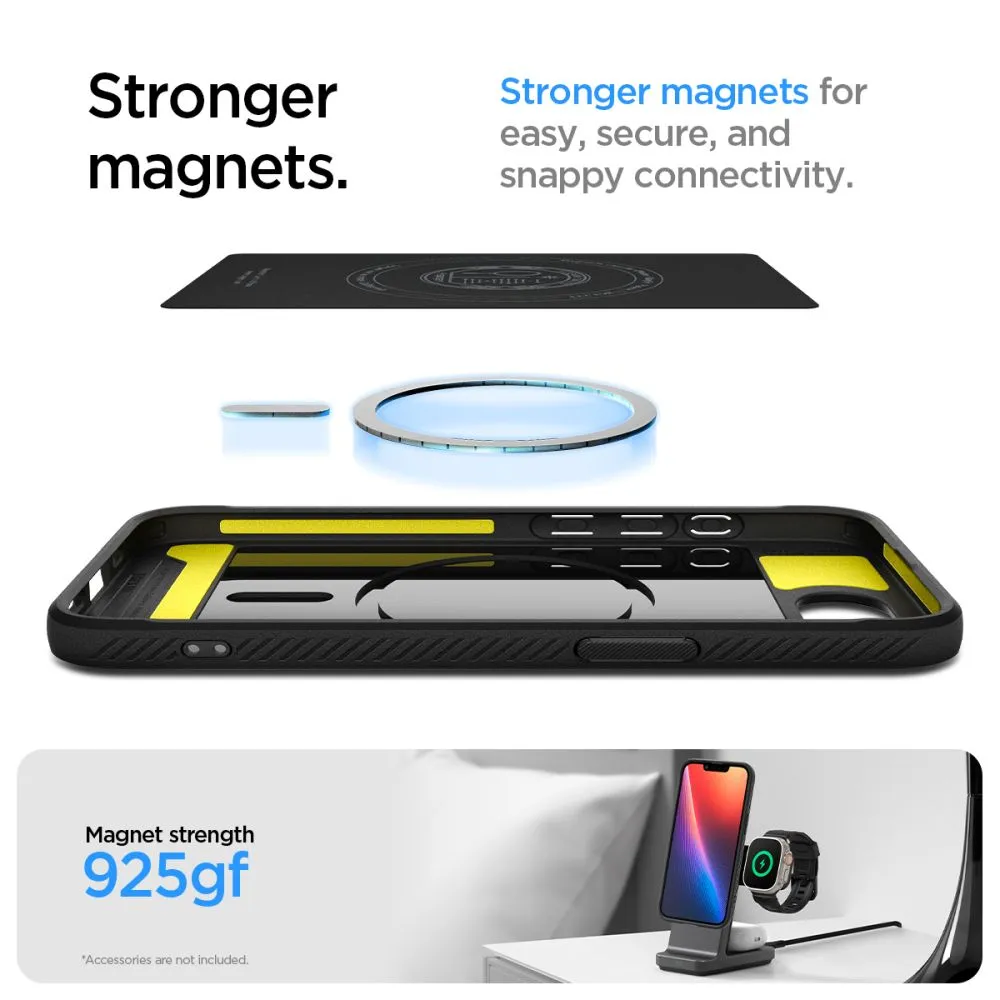 Apple iPhone 16e case black SPIGEN RUGGED ARMOR MAG MAGSAFE