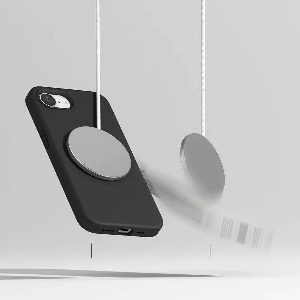 Apple iPhone 16e dėklas Juoda RINGKE SILICONE MAGNETIC MAGSAFE
