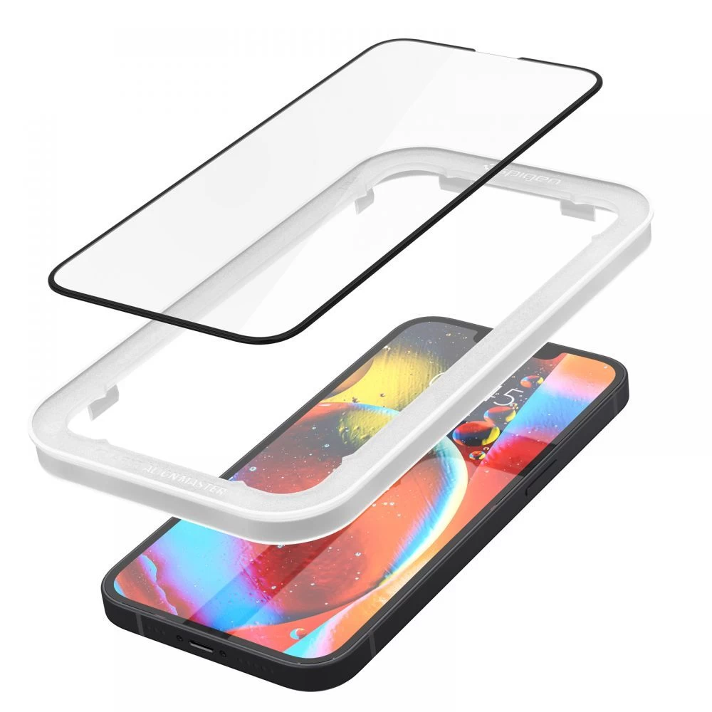 Apple iPhone 16e Aizsargstikls SPIGEN ALM GLASS FC (2-pack)