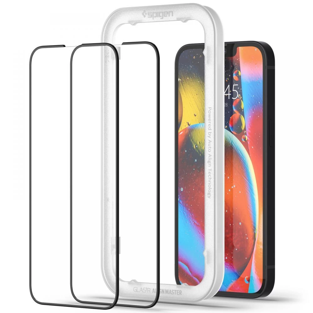 Apple iPhone 16e Aizsargstikls  SPIGEN ALM GLASS FC (2-pack)