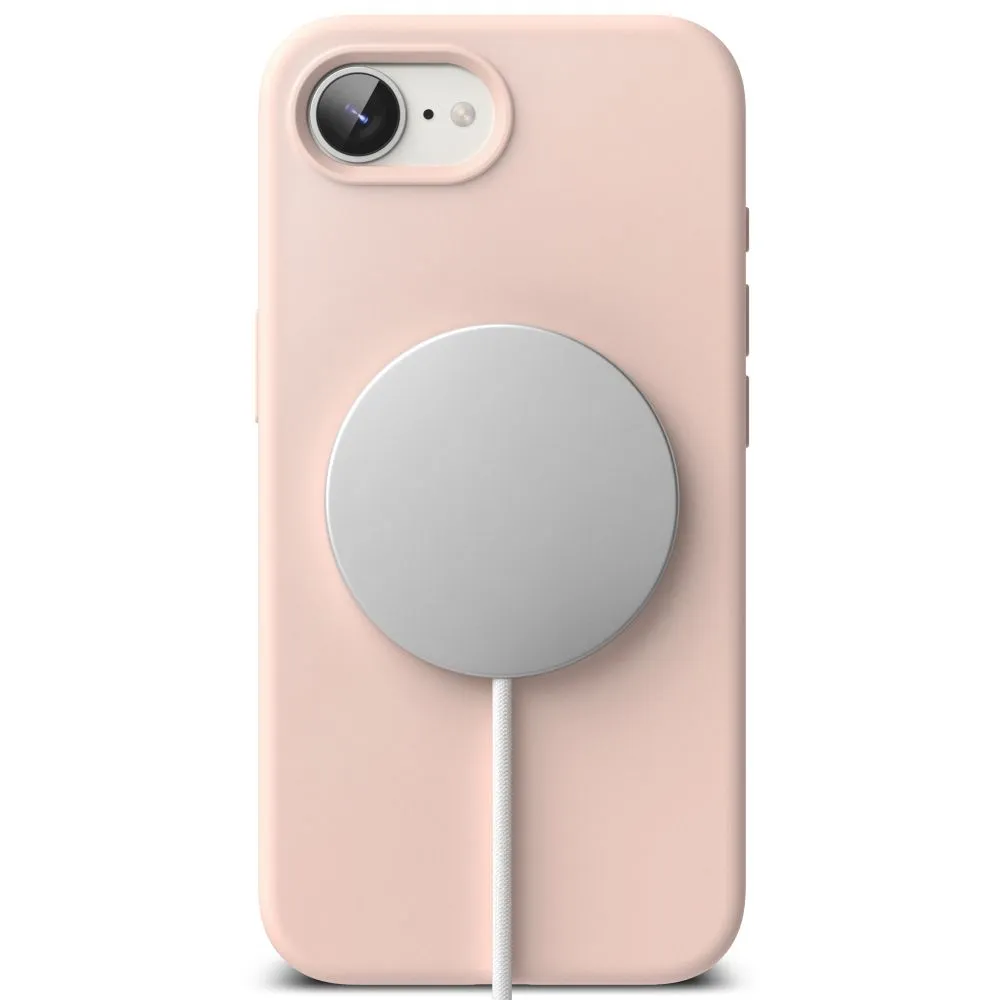 Apple iPhone 16e ümbris roosa RINGKE SILICONE MAGNETIC MAGSAFE