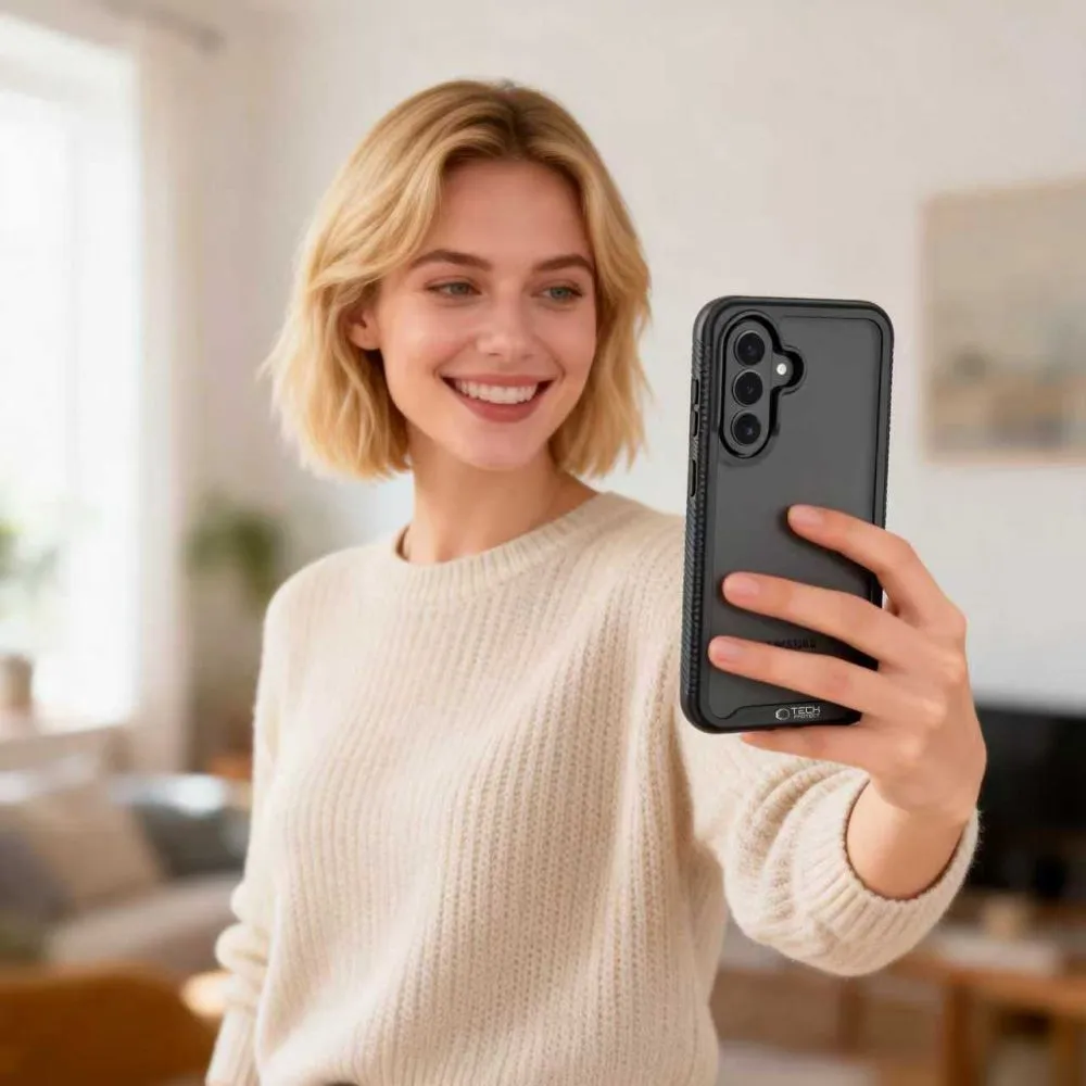 Samsung Galaxy A56 5G Telefoni kaaned must TECH-PROTECT DEFENSE