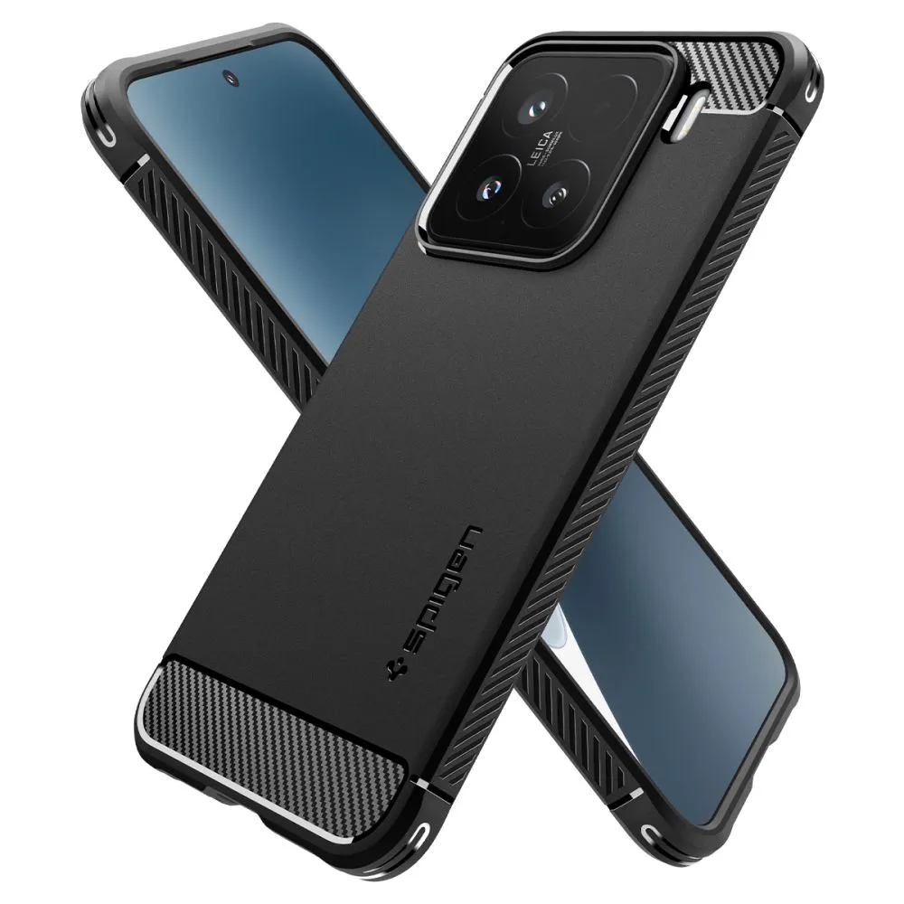 Xiaomi 15 чехол черный SPIGEN RUGGED ARMOR