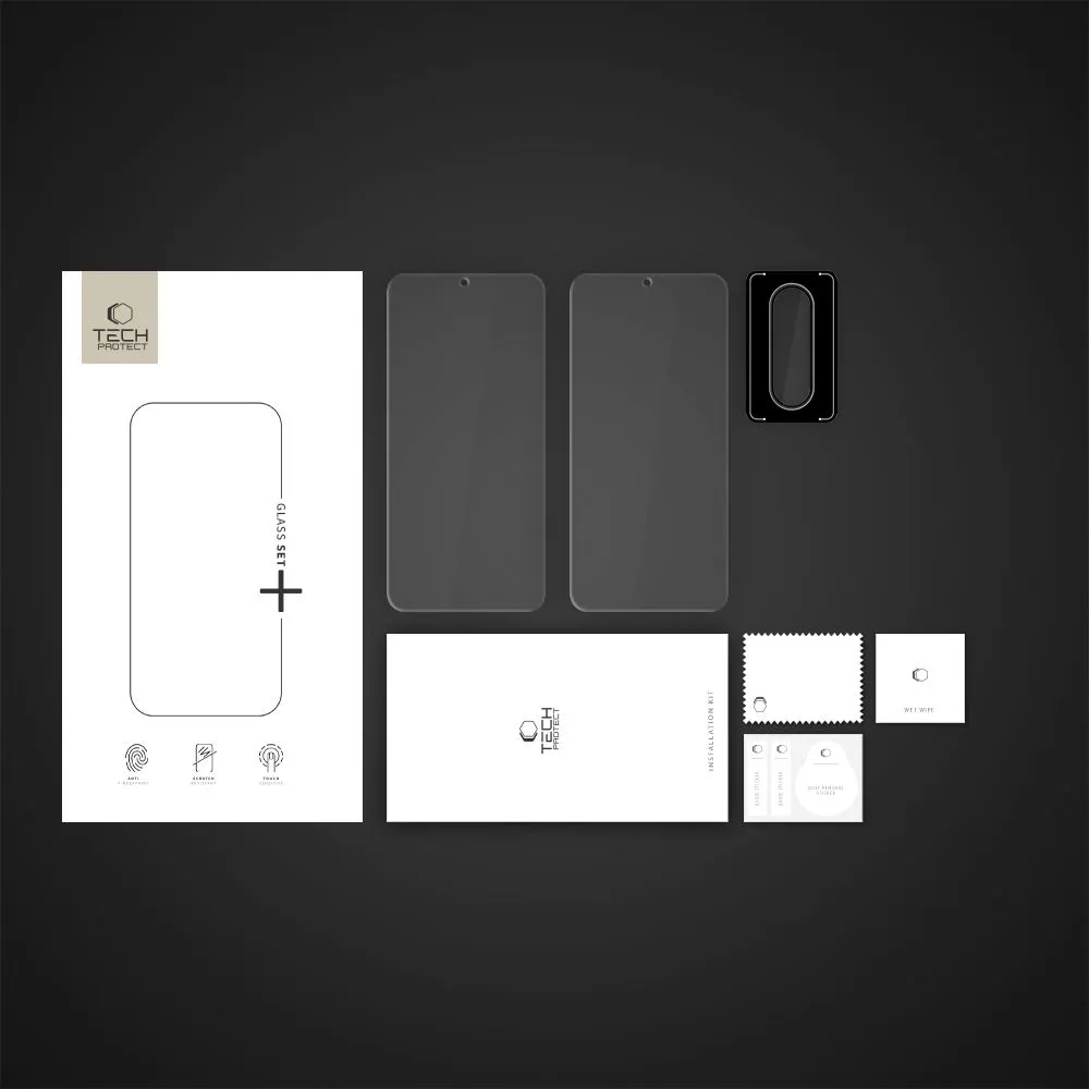 Samsung Galaxy A36 5G skärmskydd TECH-PROTECT GLASS SET+ 3-PACK