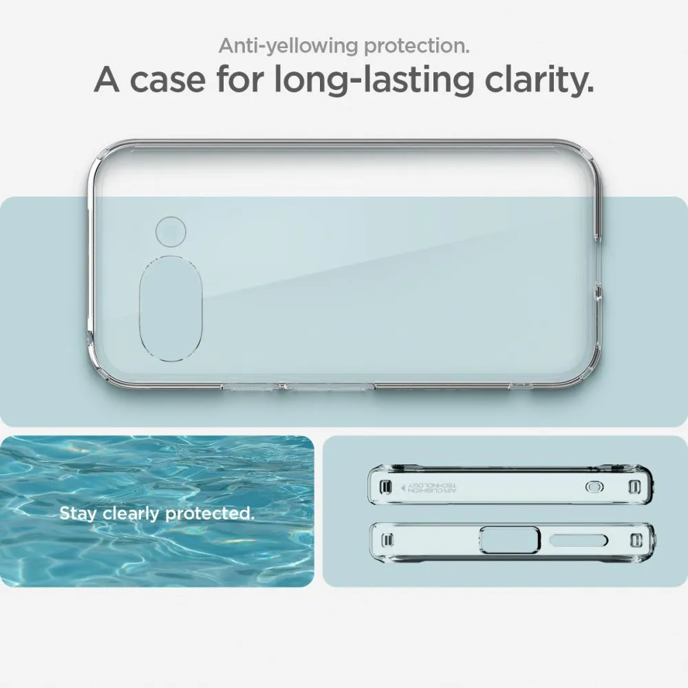 Google Pixel 9A dėklas skaidrus SPIGEN ULTRA HYBRID