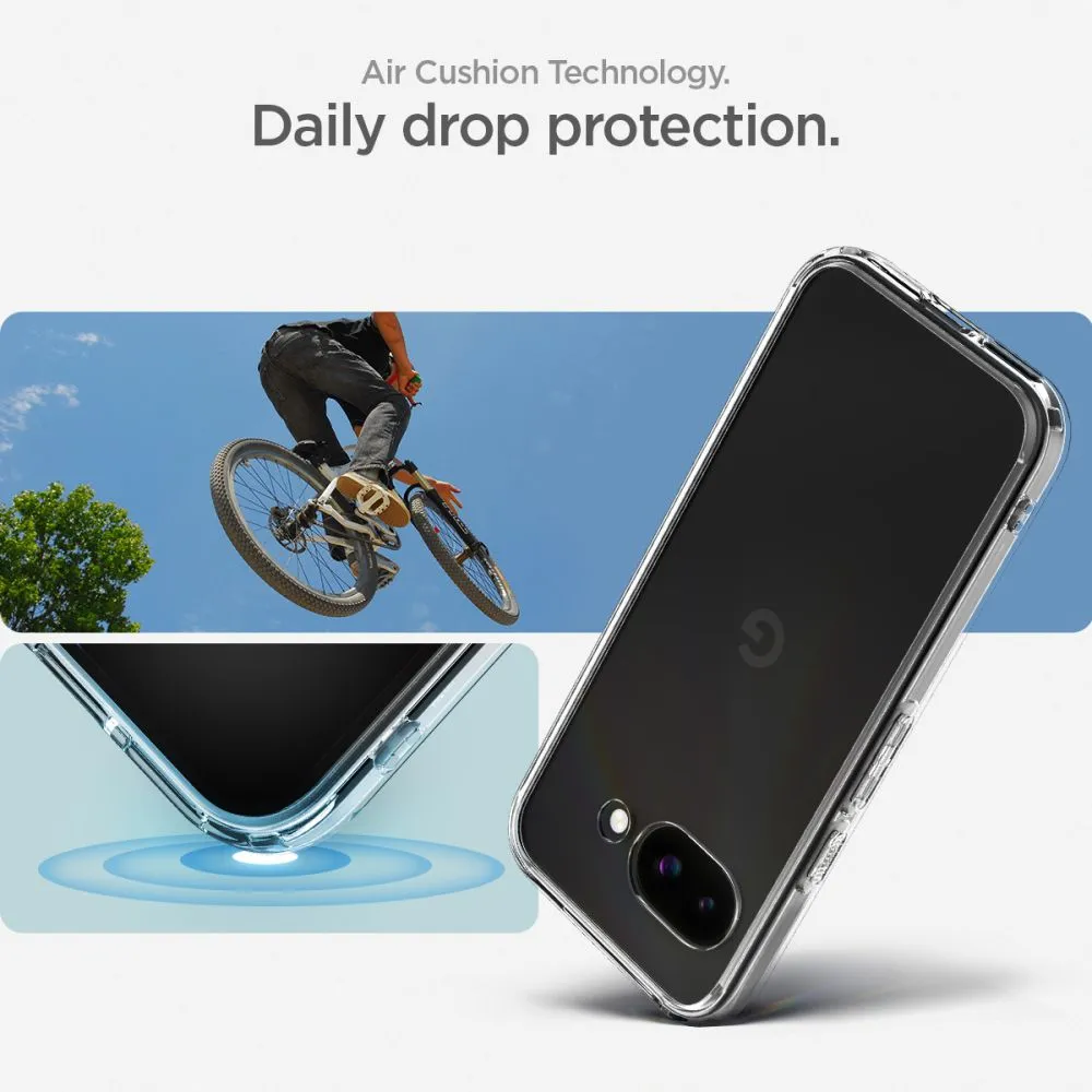 Google Pixel 9A dėklas skaidrus SPIGEN ULTRA HYBRID