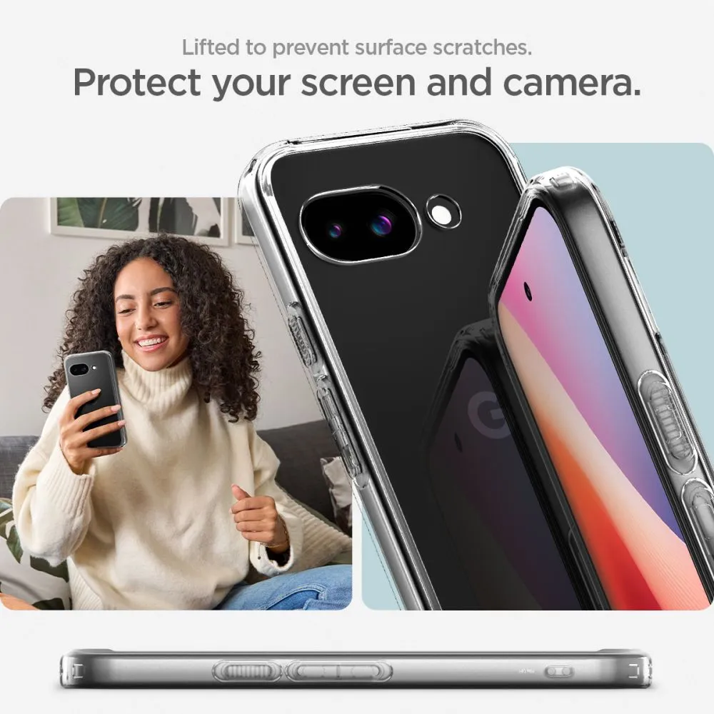 Google Pixel 9A dėklas skaidrus SPIGEN ULTRA HYBRID