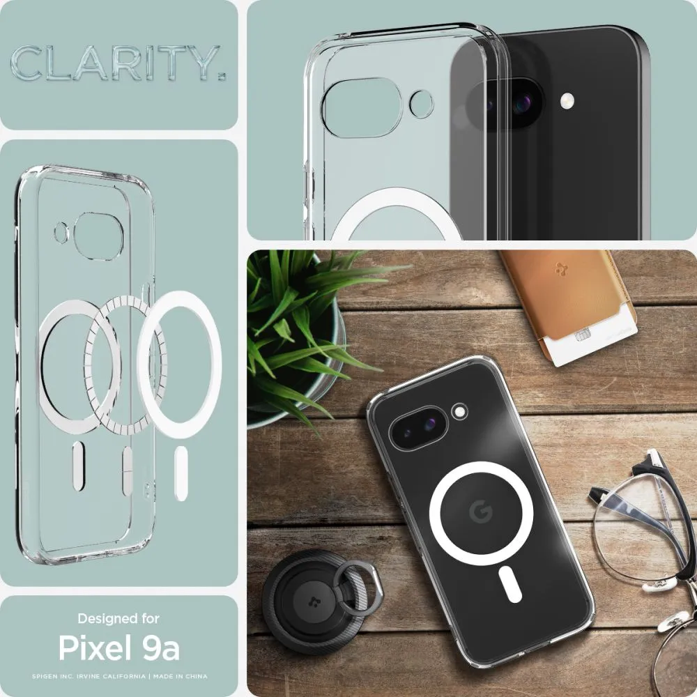 Google Pixel 9A dėklas skaidrus SPIGEN ULTRA HYBRID MAG MAGSAFE