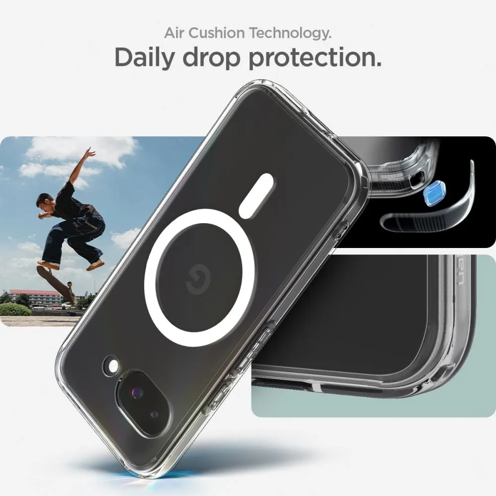 Google Pixel 9A dėklas skaidrus SPIGEN ULTRA HYBRID MAG MAGSAFE