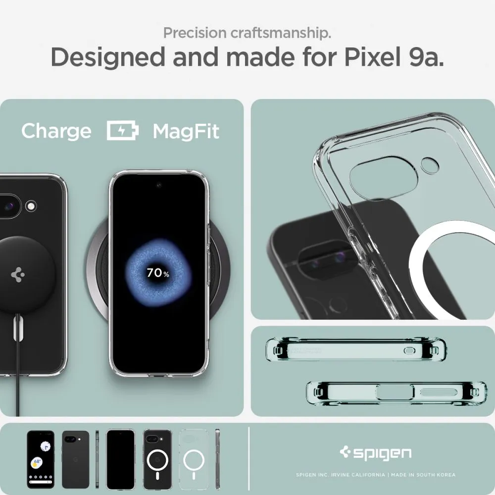 Google Pixel 9A dėklas skaidrus SPIGEN ULTRA HYBRID MAG MAGSAFE