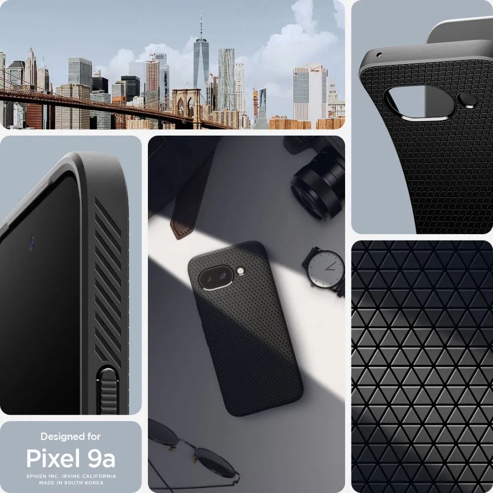 Google Pixel 9A dėklas Juoda SPIGEN LIQUID AIR