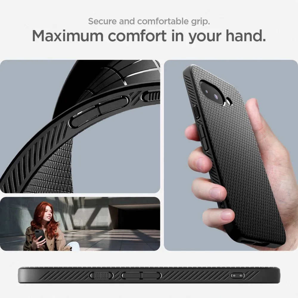 Google Pixel 9A dėklas Juoda SPIGEN LIQUID AIR