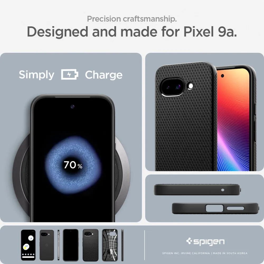 Google Pixel 9A dėklas Juoda SPIGEN LIQUID AIR