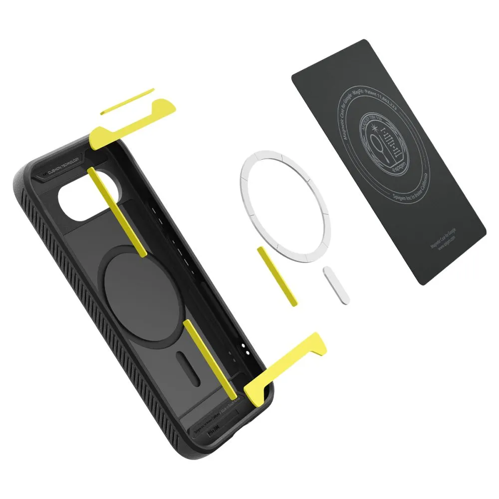 Google Pixel 9A dėklas Juoda SPIGEN RUGGED ARMOR MAG MAGSAFE