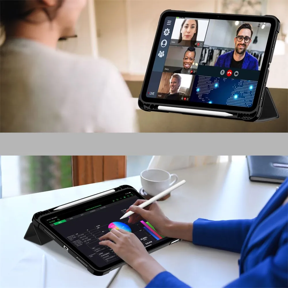 Apple iPad 11 (2025) tablet suojakuori, suojakotelo musta TECH-PROTECT SC PEN ORIGAMI