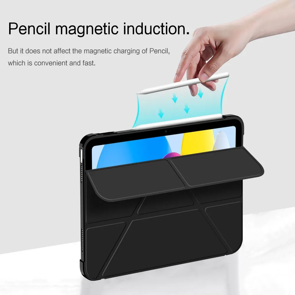 Apple iPad 11 (2025) tablet suojakuori, suojakotelo musta TECH-PROTECT SC PEN ORIGAMI