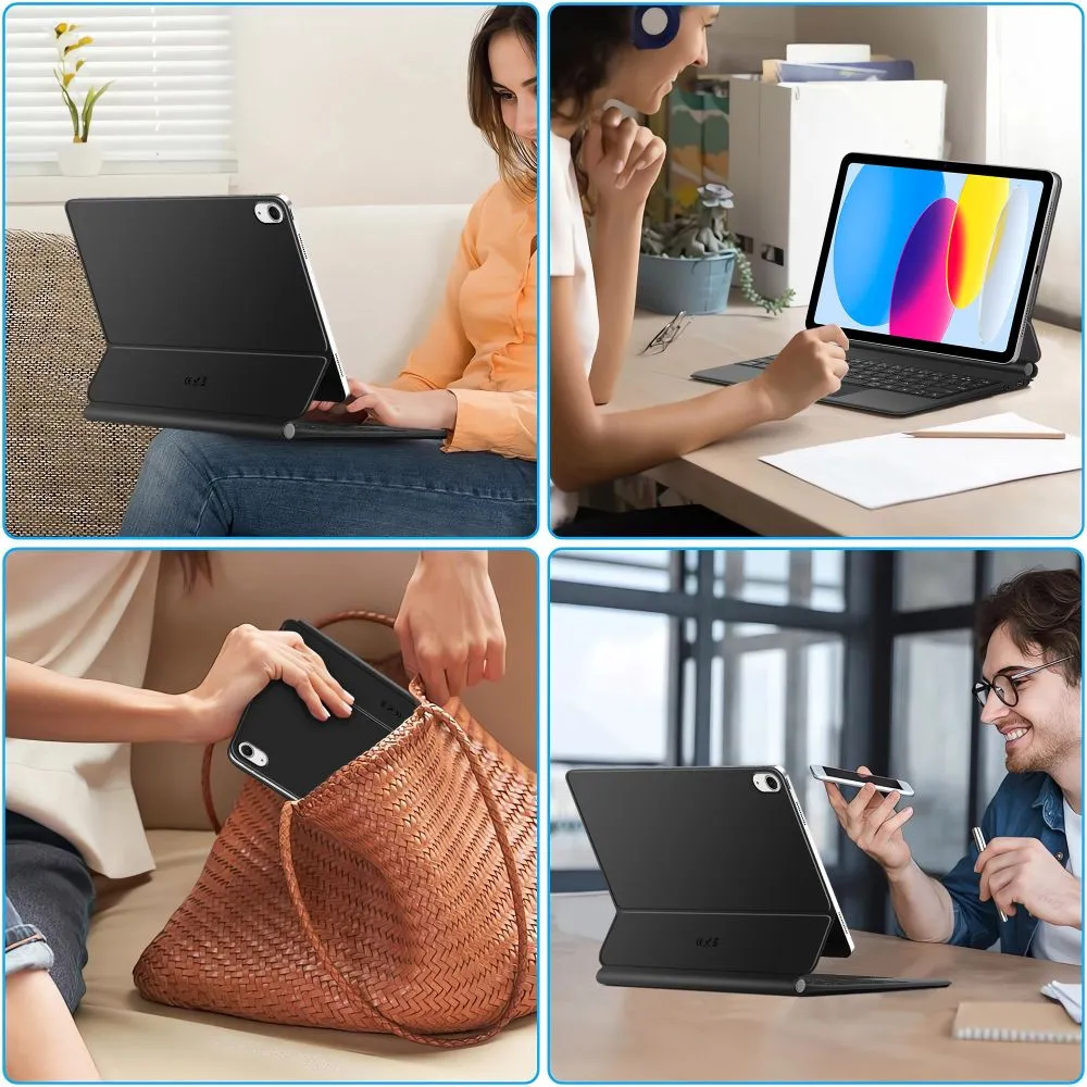 Apple iPad 11 (2025) чехол для планшетa черный TECH-PROTECT SMARTCASE MAGNETIC + KEYBOARD