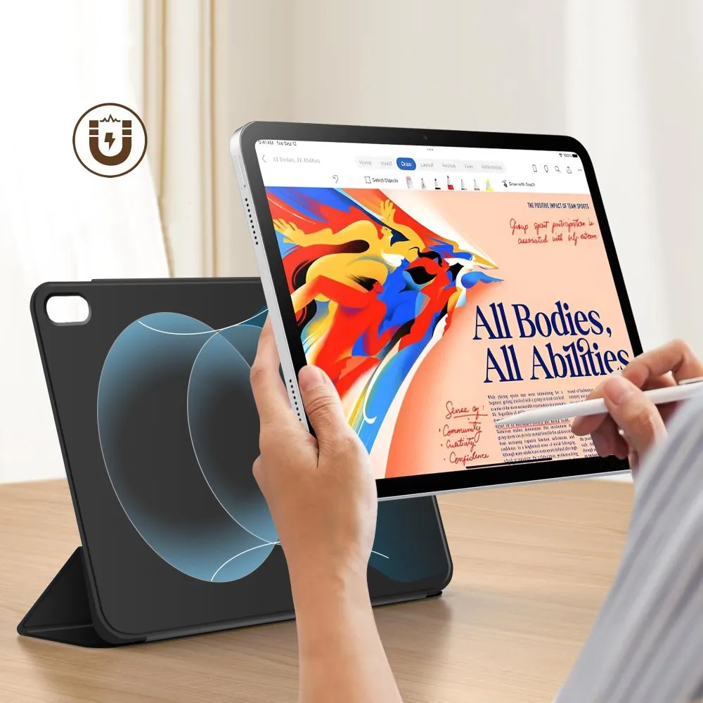 Apple iPad 11 (2025) tablet suojakuori, suojakotelo musta TECH-PROTECT SMARTCASE MAGNETIC