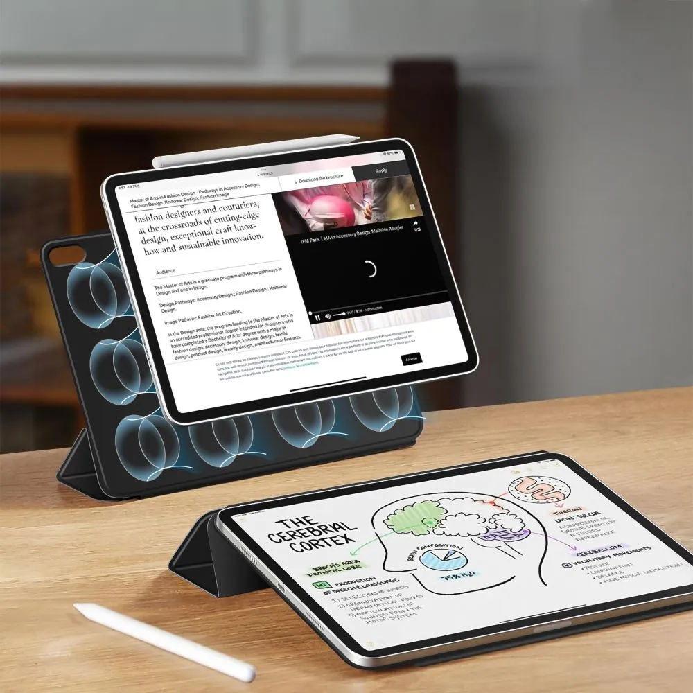 Apple iPad 11 (2025) tablet suojakuori, suojakotelo musta TECH-PROTECT SMARTCASE MAGNETIC