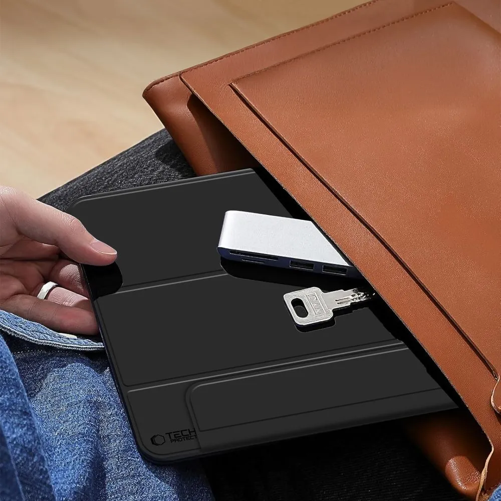 Apple iPad 11 (2025) tablet suojakuori, suojakotelo musta TECH-PROTECT SMARTCASE MAGNETIC