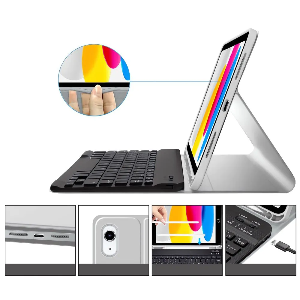 Apple iPad 11 (2025) tahvelarvuti ümbris hall TECH-PROTECT SC PEN + KEYBOARD