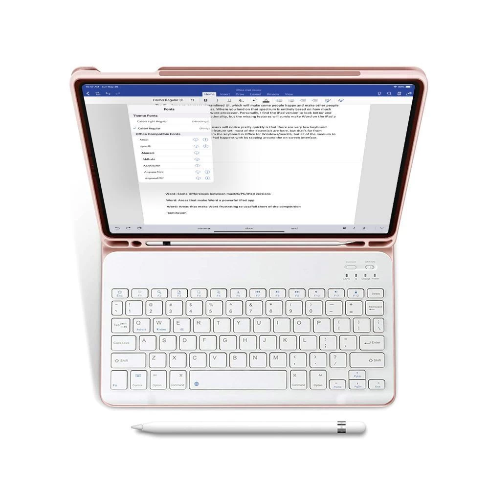 Apple iPad 11 (2025) чехол для планшетa розовый TECH-PROTECT SC PEN + KEYBOARD