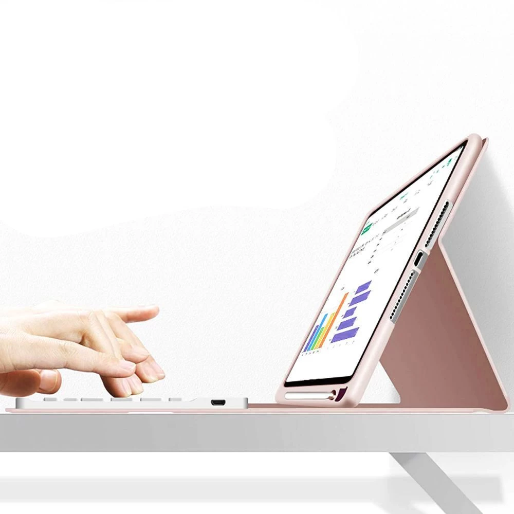Apple iPad 11 (2025) чехол для планшетa розовый TECH-PROTECT SC PEN + KEYBOARD