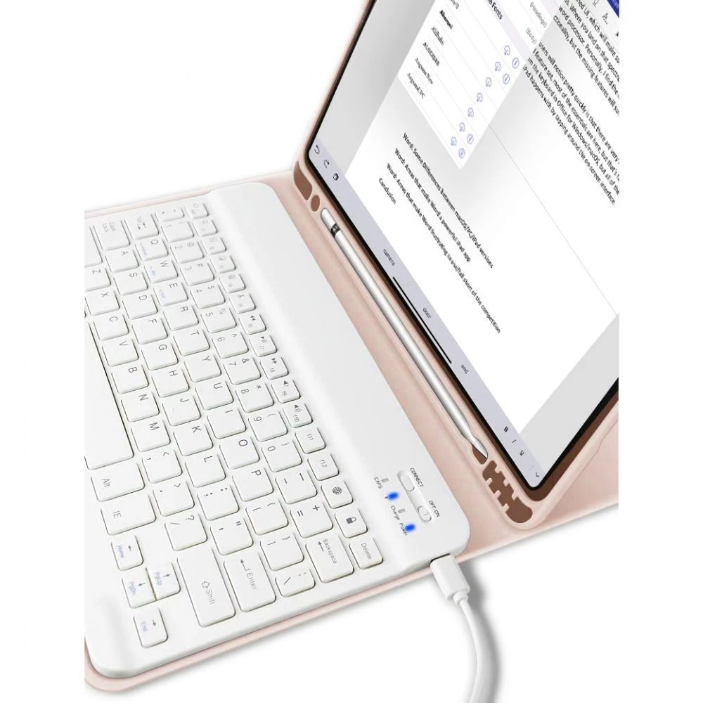 Apple iPad 11 (2025) чехол для планшетa розовый TECH-PROTECT SC PEN + KEYBOARD
