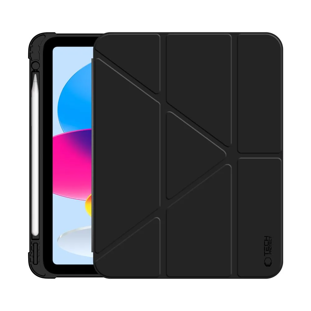 Apple iPad 11 (2025) tablet suojakuori, suojakotelo musta TECH-PROTECT SC PEN ORIGAMI