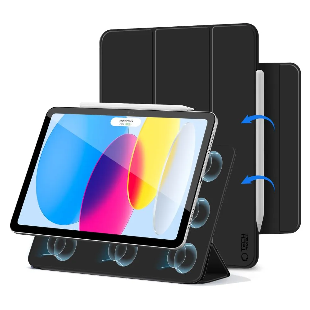 Apple iPad 11 (2025) tablet suojakuori, suojakotelo musta TECH-PROTECT SMARTCASE MAGNETIC