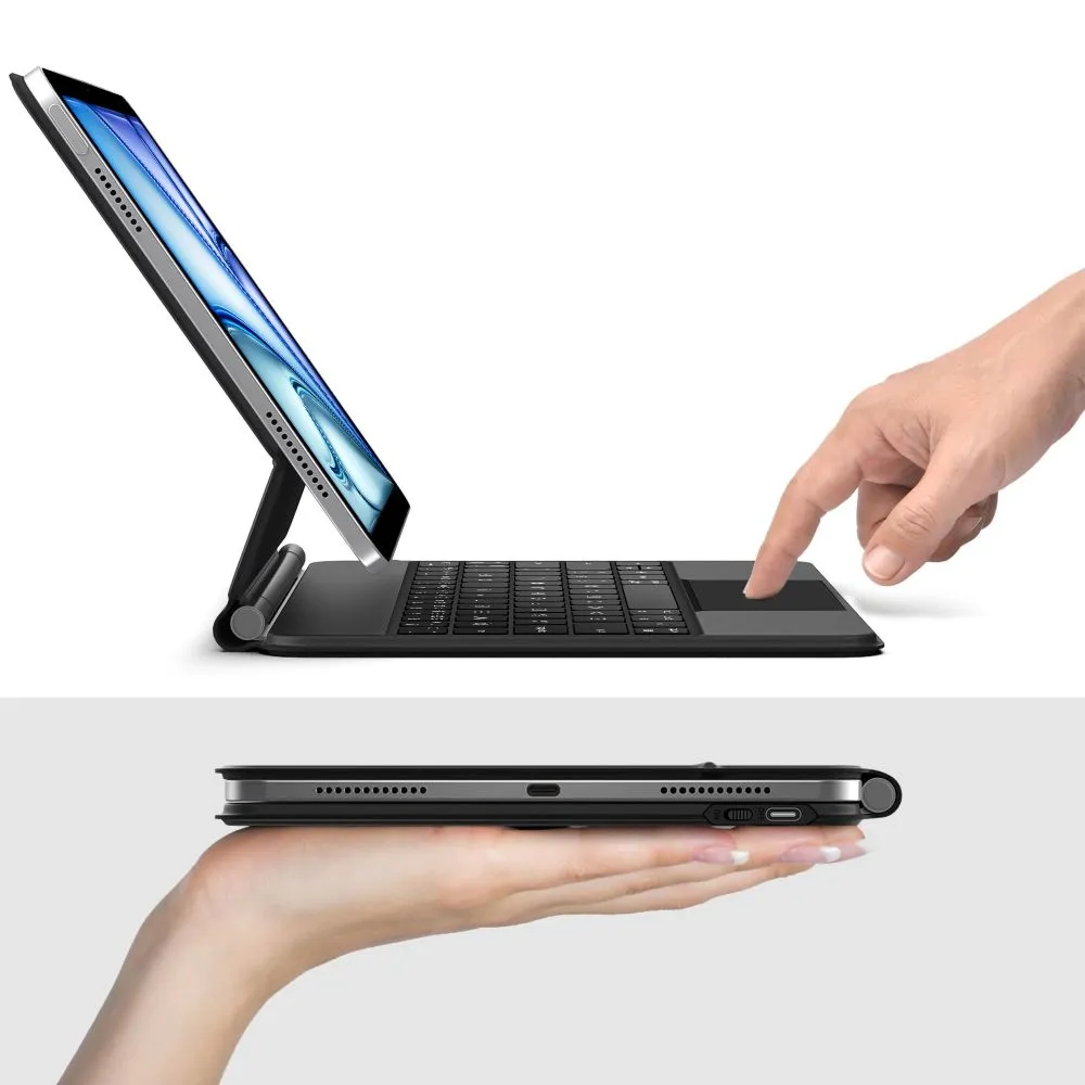 Apple iPad Air 11 7th Gen (2025) Planšetės dėklas Juoda TECH-PROTECT SMARTCASE MAGNETIC + KEYBOARD
