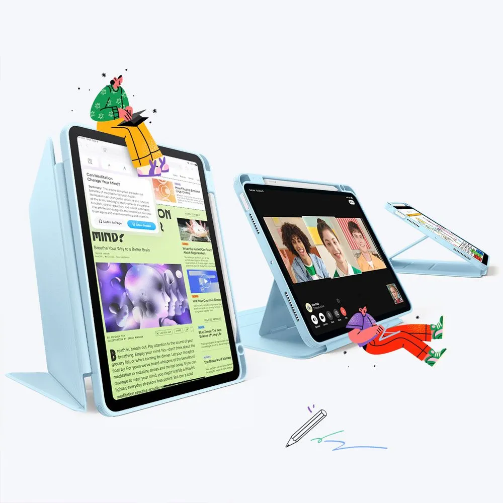 Apple iPad Air 11 7th Gen (2025) Planšetės dėklas mėlyna ESR FLIP HYBRID
