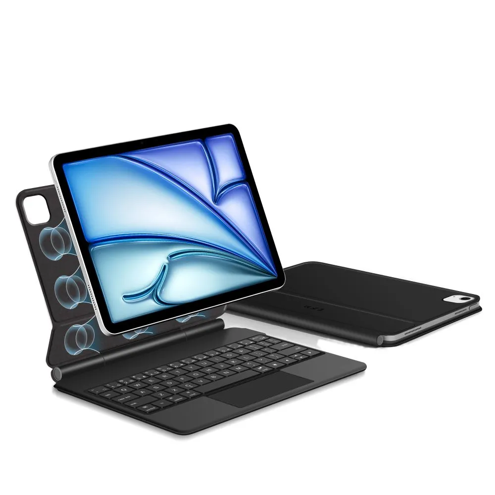 Apple iPad Air 11 7th Gen (2025) Planšetės dėklas Juoda TECH-PROTECT SMARTCASE MAGNETIC + KEYBOARD