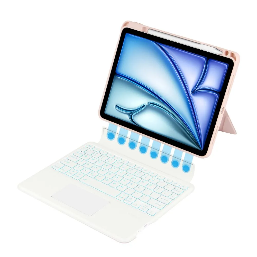 Apple iPad Air 11 7th Gen (2025) Planšetės dėklas rožinis TECH-PROTECT SCMAG PEN + KEYBOARD