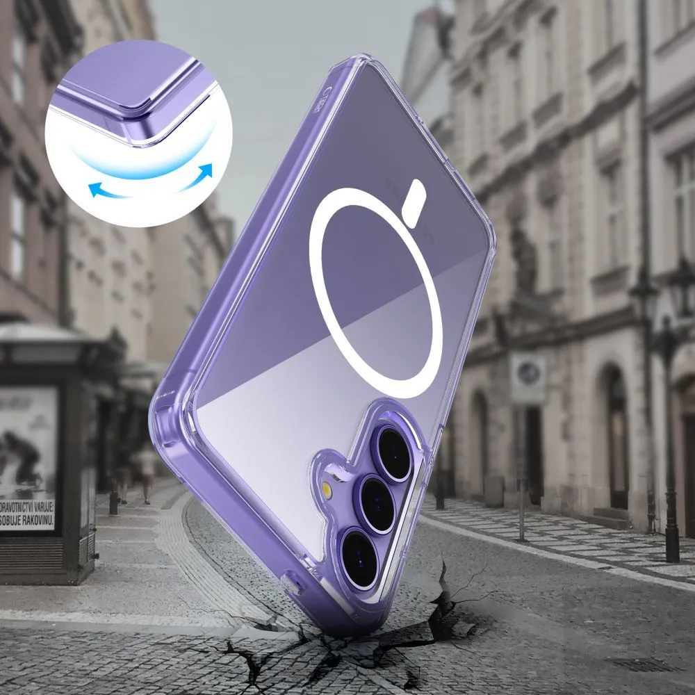Samsung Galaxy S25 Edge vāciņš caurspīdīgs TECH-PROTECT FLEXAIR HYBRID MAGSAFE