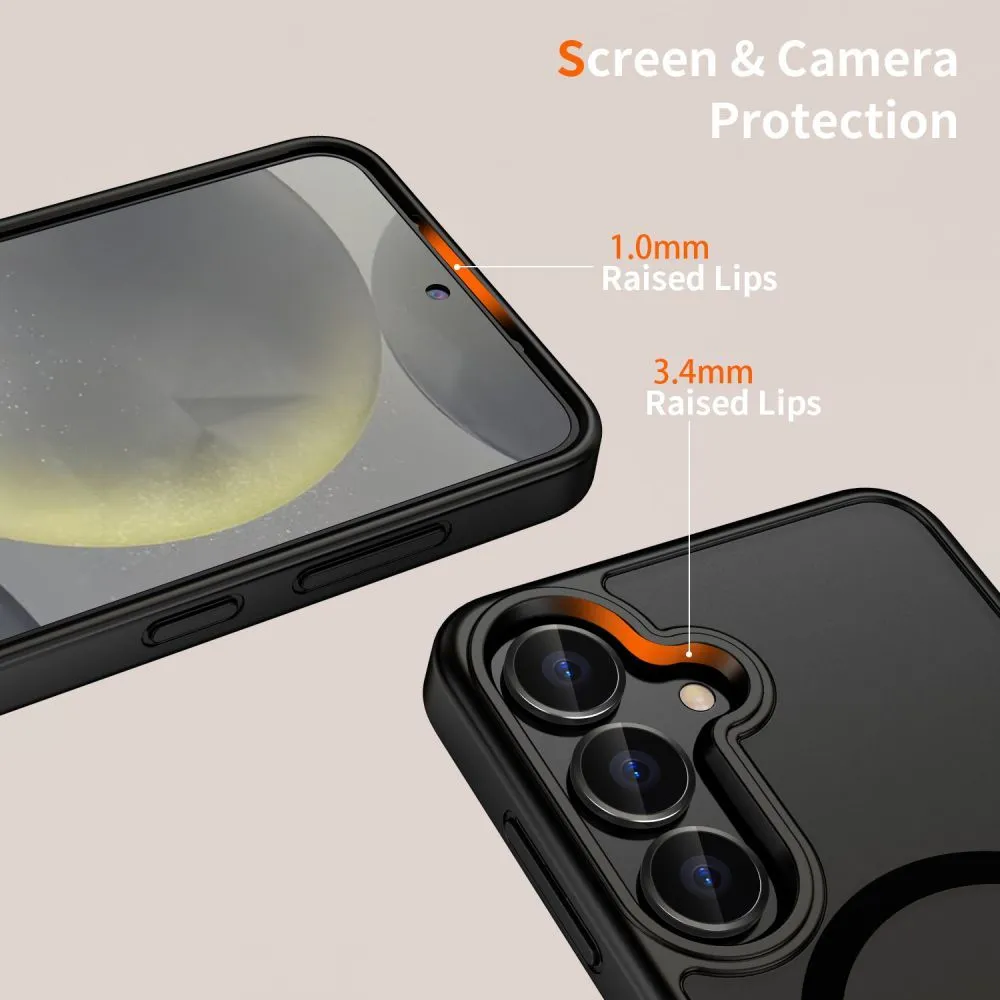 Samsung Galaxy S25 Edge vāciņš melns TECH-PROTECT MAGMAT MAGSAFE