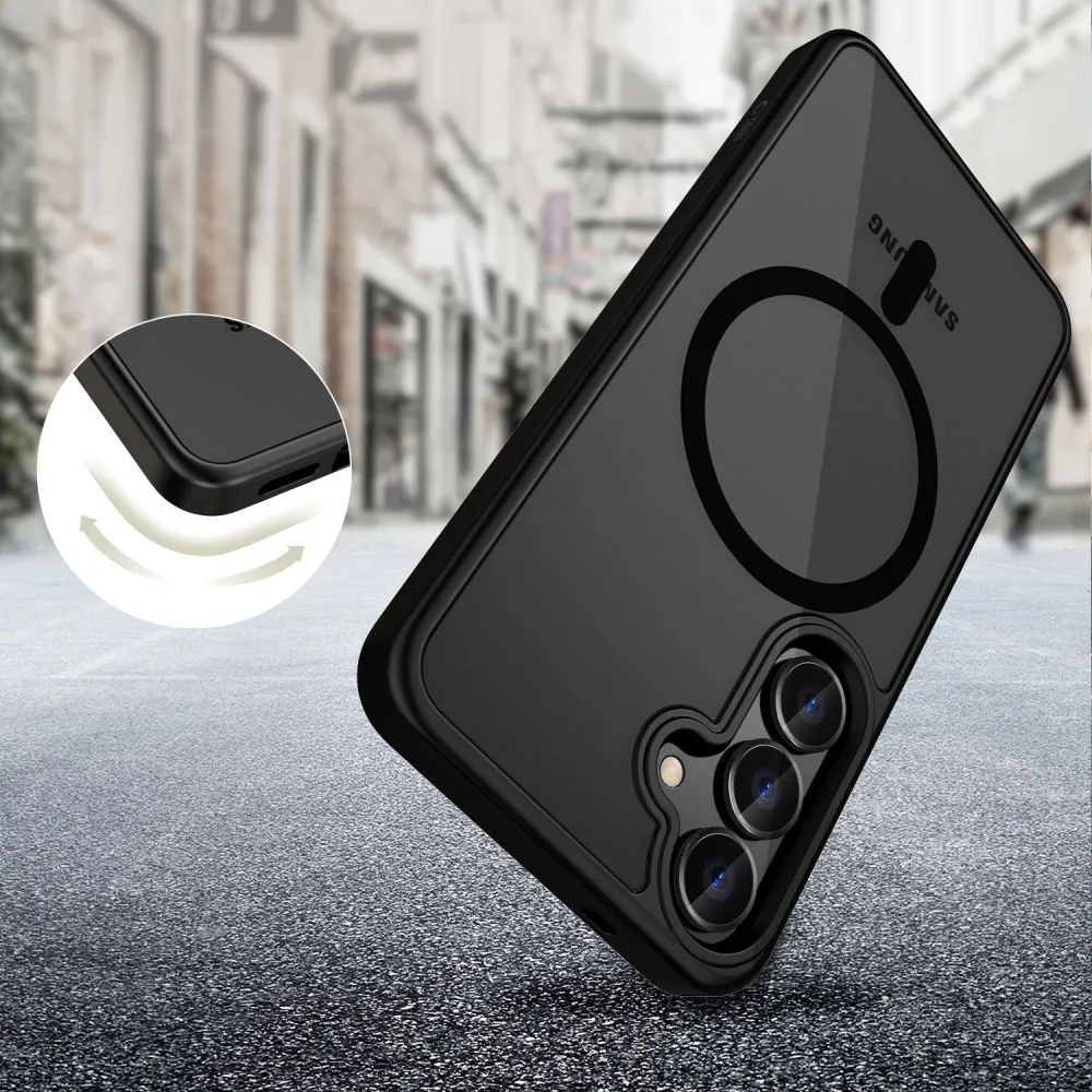 Samsung Galaxy S25 Edge vāciņš melns TECH-PROTECT MAGMAT MAGSAFE