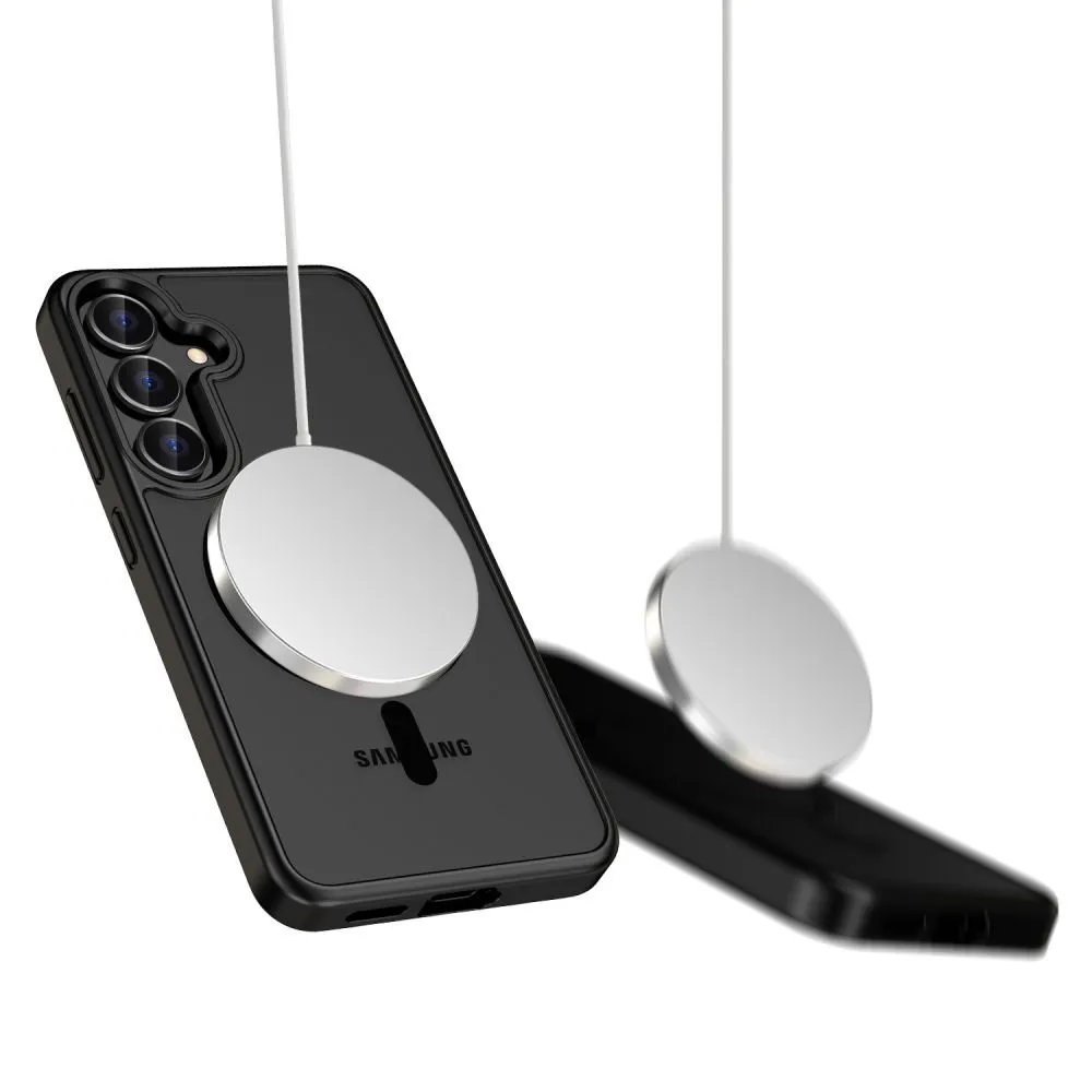 Samsung Galaxy S25 Edge vāciņš melns TECH-PROTECT MAGMAT MAGSAFE